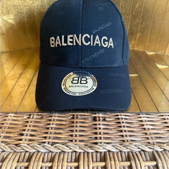 Balenciaga PGA baseball hat/cap taupe gold Inn at Spanish Bay Carmel Calif. Balenciaga - Logo Cap Beige Embroidered Baseball Hat - Large  main image 2